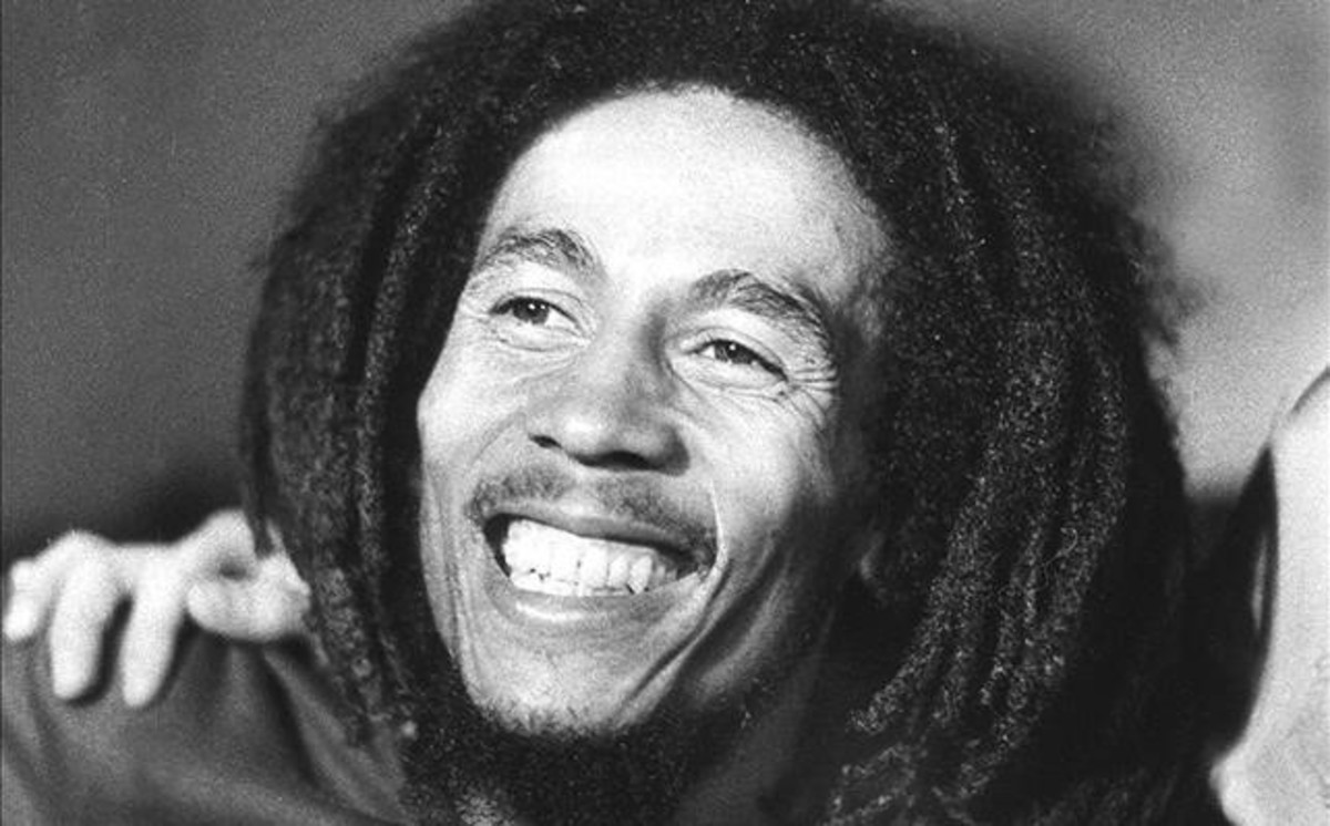 The best of Bob Marley's songs. Bob Marley smiling.