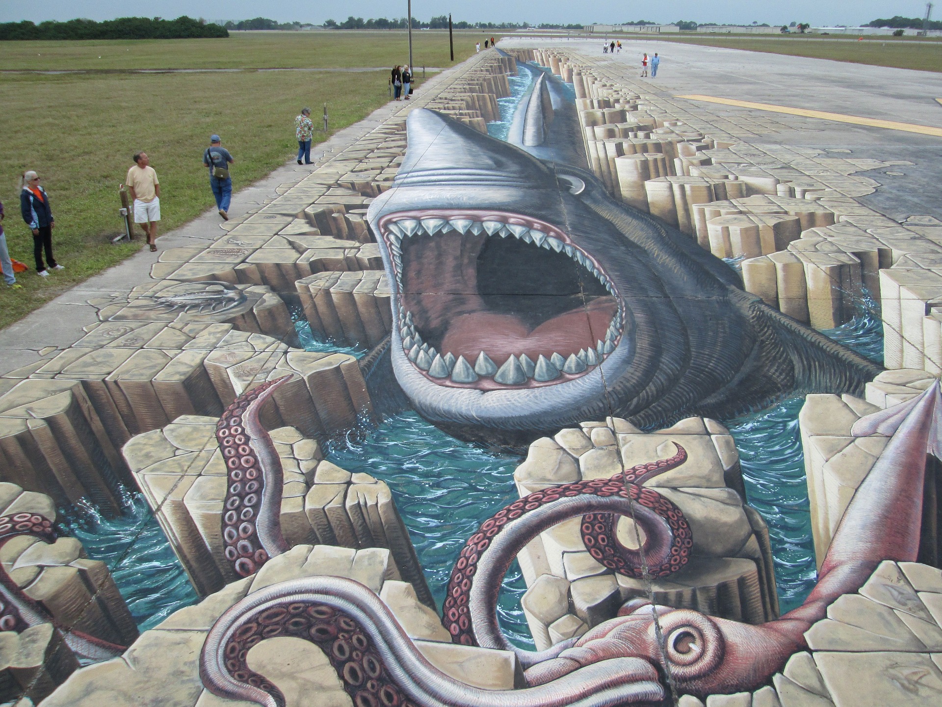 Who are the most famous 3D chalk artists? Example of 3D street chalk art.
