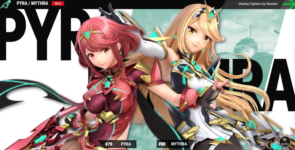 Meet Pyra and Mythra, a new blend character of Super Smash Bros. Ultimate.