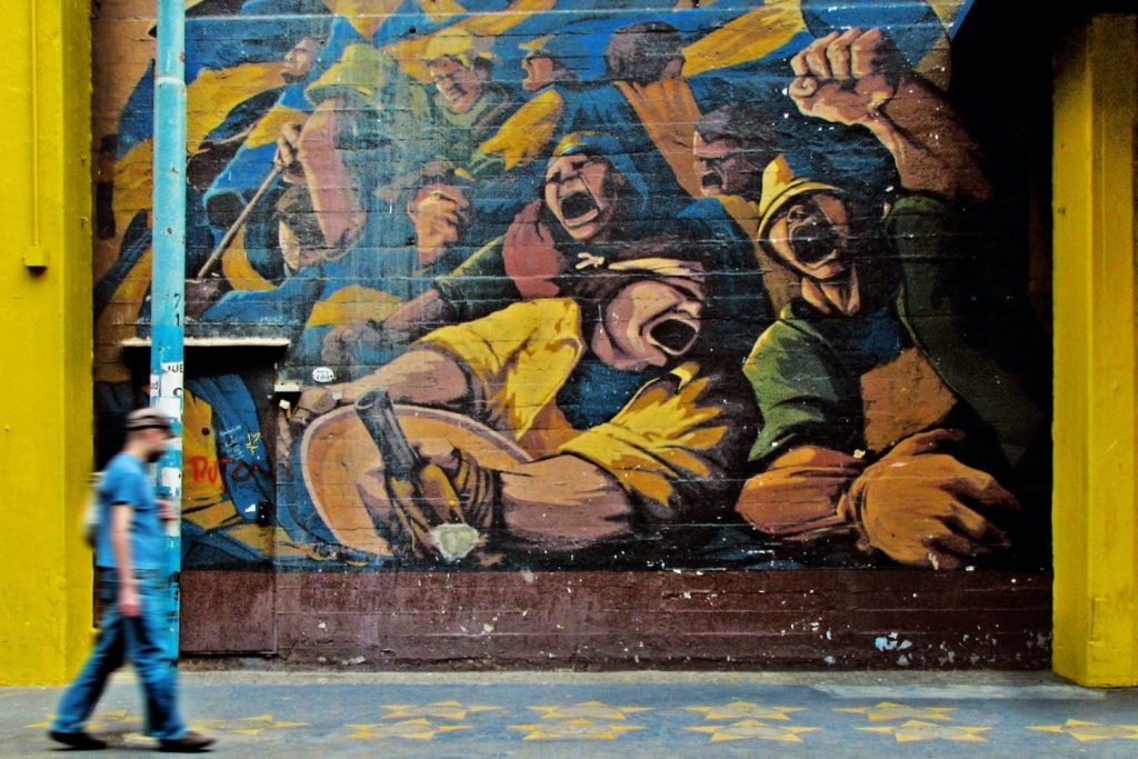 Murales en Buenos Aires: Mural en La Boca.