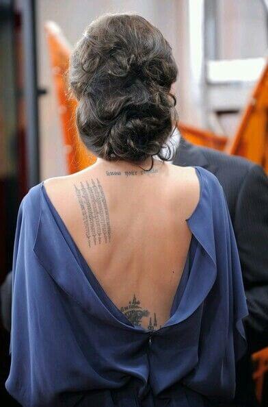 Angelina Jolie thai tattoo: Hah Taew