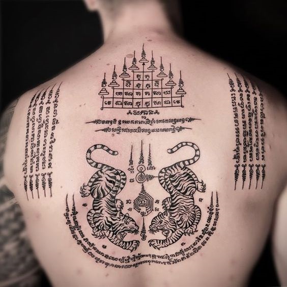 Thai Elephant Tattoo : Thai Sak Yant Chang Erawan (Elephant) Tattoo Design