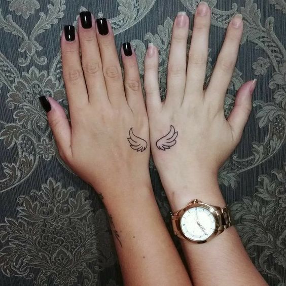 angel wing  tattoo for bestfriends