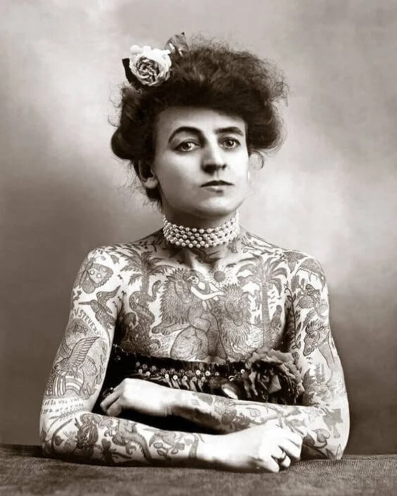 Tatuaje tradicional americano: Maude Wagner.