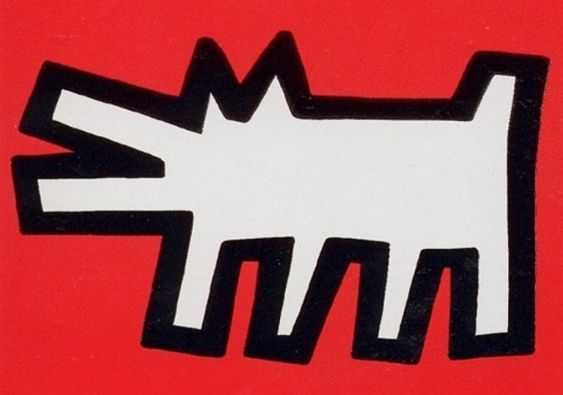 Keith Haring: obras: Barking Dog, 1990