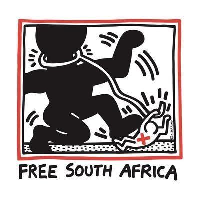 Keith Haring: Werke: Free South Africa, 1985
