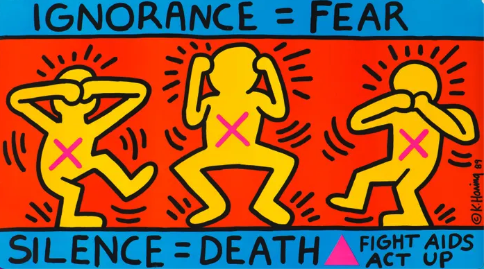 Keith Haring: Werke: Ignorance = Fear, 1989
