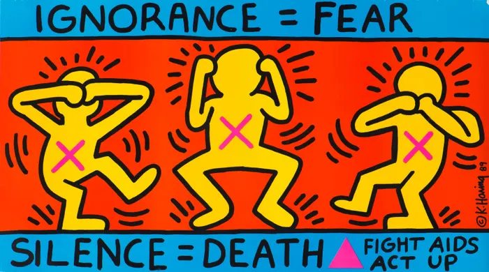 Keith Haring: works: Ignorance = Fear, 1989