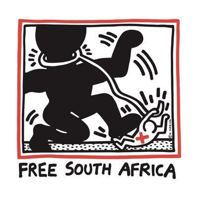 Keith Haring: works: Free South Africa, 1985