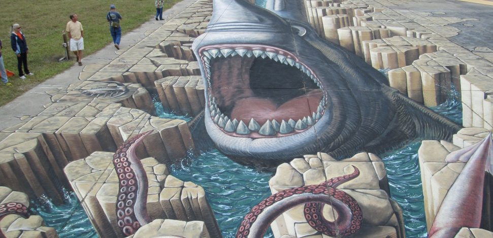 Who are the most famous 3D chalk artists? Example of 3D street chalk art.